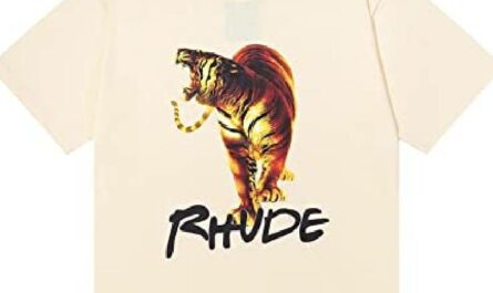 Rhude Fashion Hip Hop Tiger Graphic Print T Shirts
