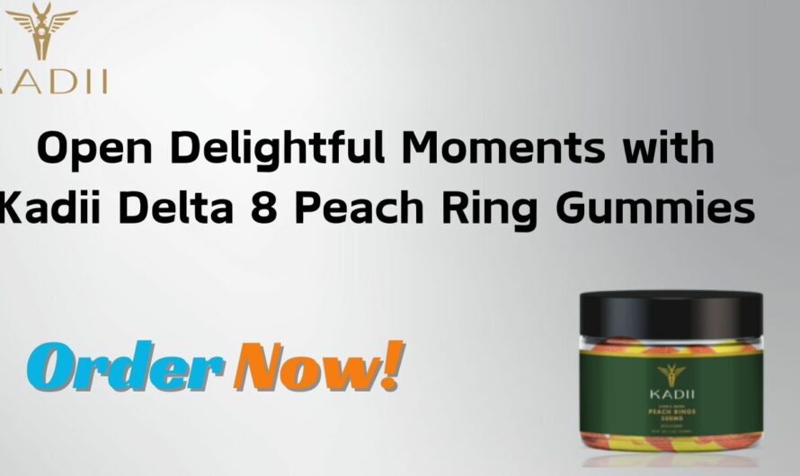 Open Delightful Moments Kadii Delta 8 Peach Ring Gummies