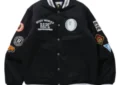 BAPE Archive Patch Puffer Nylon Varsity Jacket – Black 300x300 1