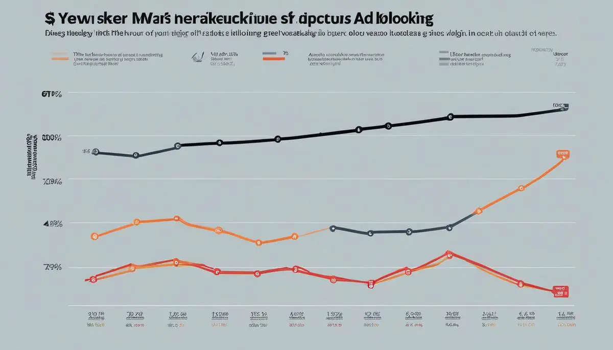 Graph showing the rise of ad-blocking, with percentages indicated on the y-axis and years indicated on the x-axis.
