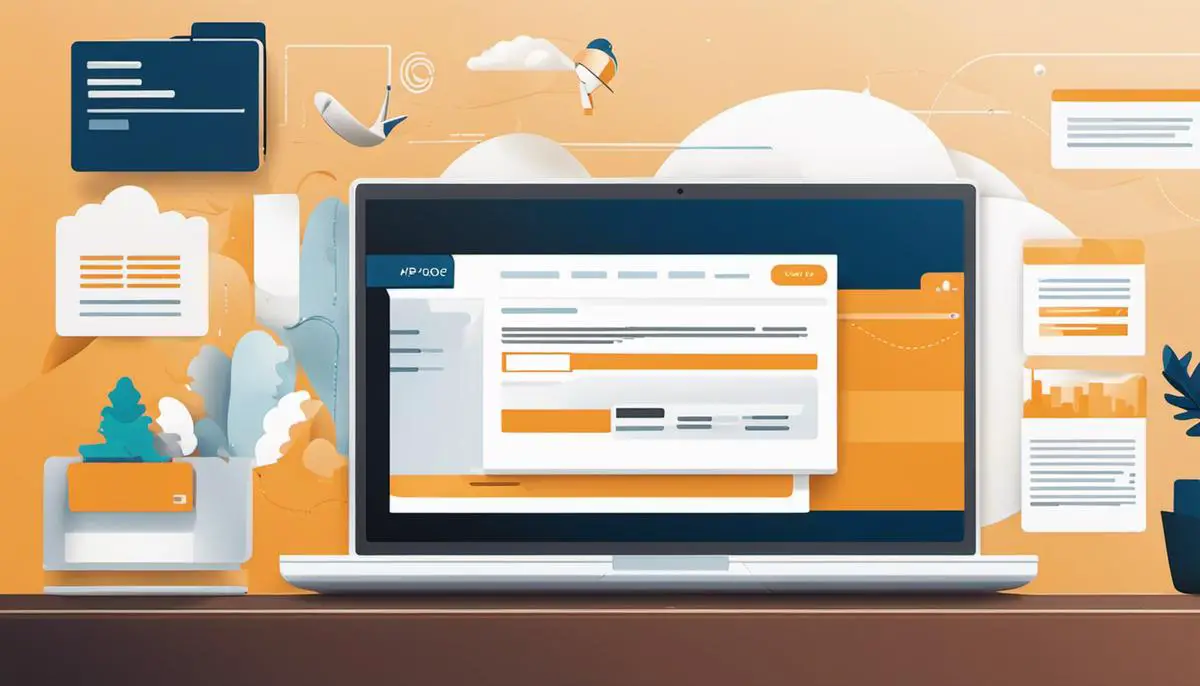 An image depicting a laptop with a landing page optimization interface on its screen, symbolizing the importance of LPO for businesses.