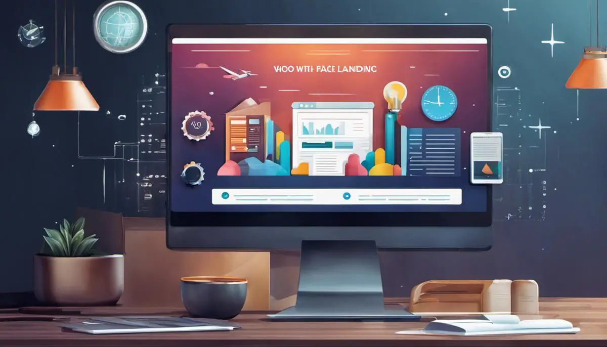 Image describing the concept of landing page testing and optimization